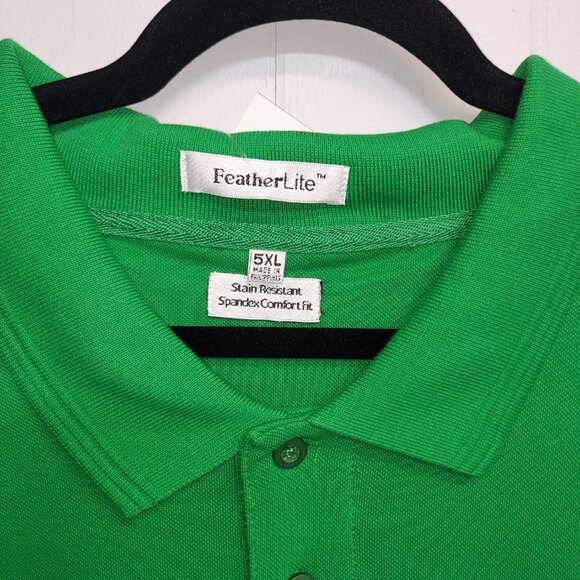 BIG MENS FEATHERLITE GREEN POLO STYLE SHIRT - NWT - Picture 3 of 5